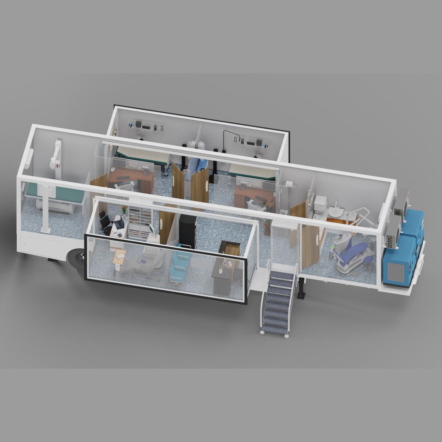 Clinique mobile (unité médicale sur mesure)